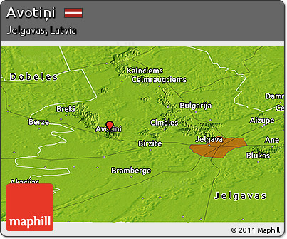 Physical Panoramic Map of Avotiņi