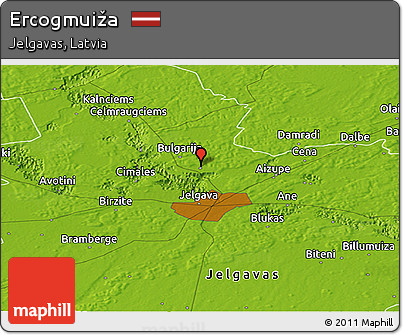 Physical Panoramic Map of Ercogmuiža