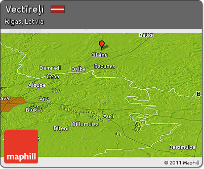 Physical Panoramic Map of Vectīreļi