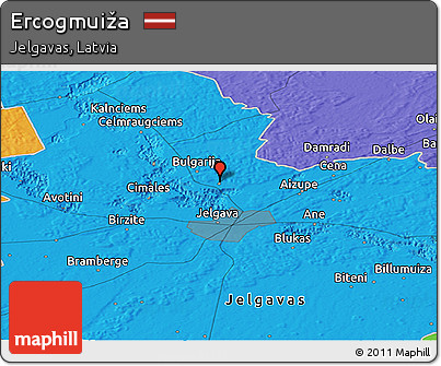 Political Panoramic Map of Ercogmuiža