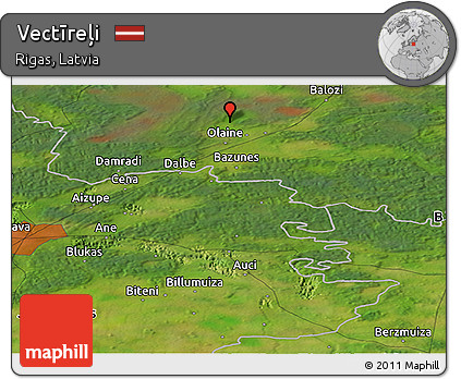 Satellite Panoramic Map of Vectīreļi