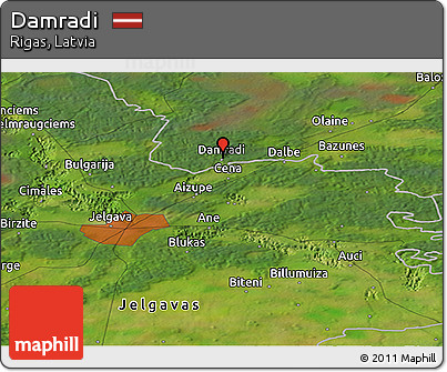 Satellite Panoramic Map of Damradi