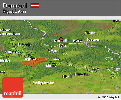 Satellite Panoramic Map of Damradi