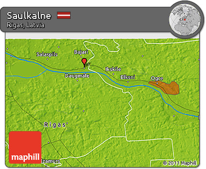 Physical 3D Map of Saulkalne