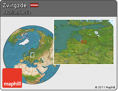 Satellite Location Map of Zvirgzde