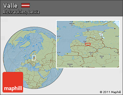 Savanna Style Location Map of Valle, hill shading