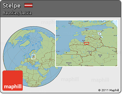 Savanna Style Location Map of Stelpe
