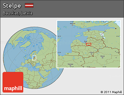 Savanna Style Location Map of Stelpe