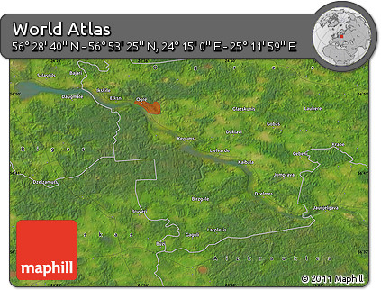 Satellite Map of the Area around 56° 41' 3" N, 24° 43' 30" E