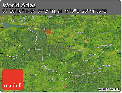 Satellite Map of the Area around 56° 41' 3" N, 24° 43' 30" E