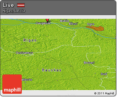 Physical Panoramic Map of Live