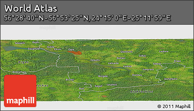 Satellite Panoramic Map of the Area around 56° 41' 3" N, 24° 43' 30" E