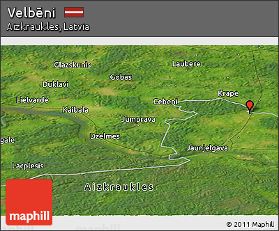 Satellite Panoramic Map of Velbēni