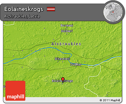 Physical 3D Map of Eolaineskrogs