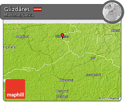 Physical 3D Map of Glizdāres