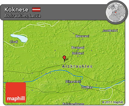 Physical 3D Map of Koknese