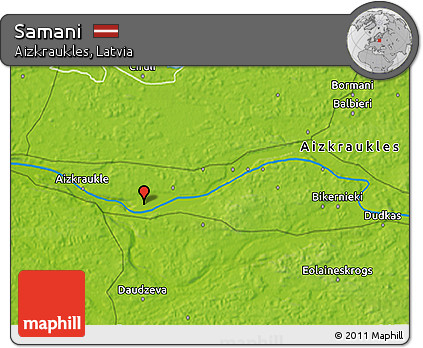 Physical 3D Map of Samani