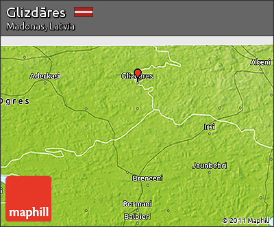 Physical 3D Map of Glizdāres