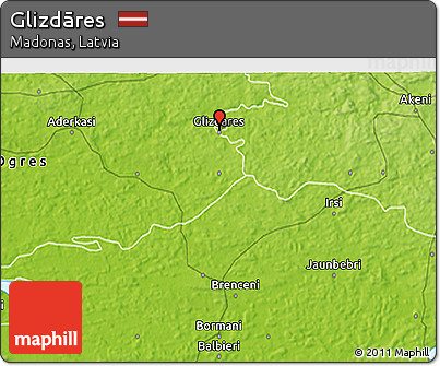 Physical 3D Map of Glizdāres