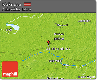 Physical 3D Map of Koknese