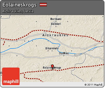 Shaded Relief 3D Map of Eolaineskrogs