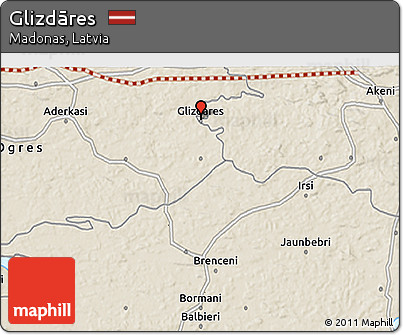 Shaded Relief 3D Map of Glizdāres