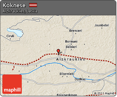 Shaded Relief 3D Map of Koknese