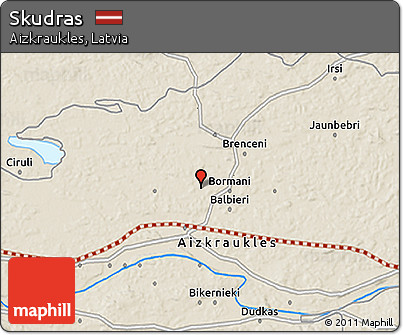 Shaded Relief 3D Map of Skudras