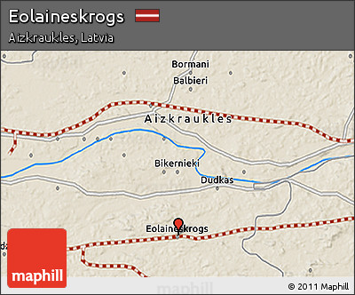 Shaded Relief 3D Map of Eolaineskrogs