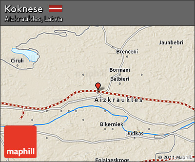 Shaded Relief 3D Map of Koknese