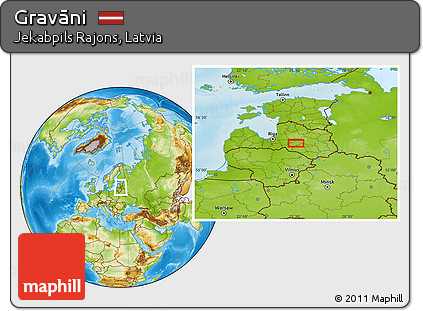 Physical Location Map of Gravāni