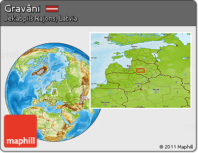 Physical Location Map of Gravāni