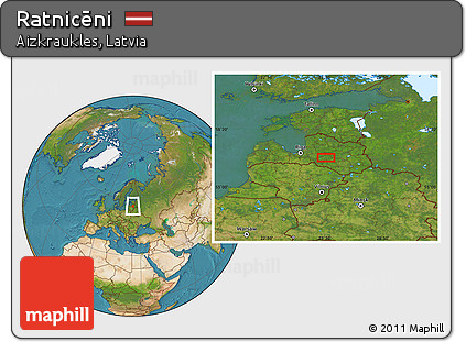 Satellite Location Map of Ratnicēni