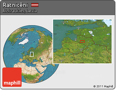 Satellite Location Map of Ratnicēni