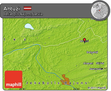 Physical Map of Antuži