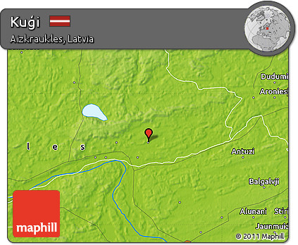 Physical Map of Kuģi