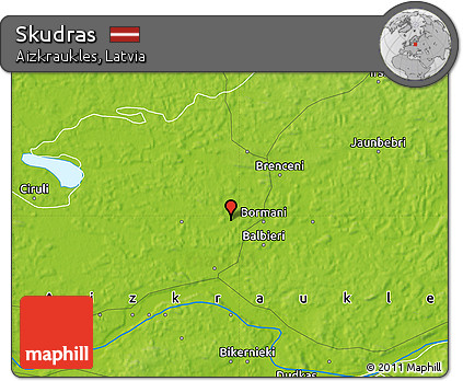 Physical Map of Skudras