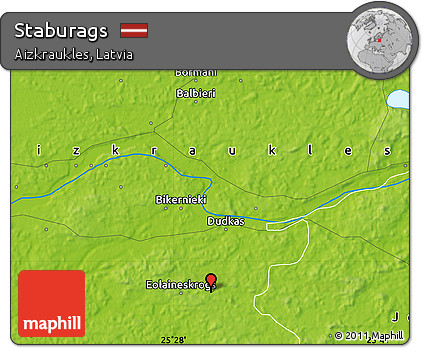 Physical Map of Staburags