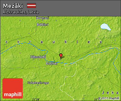 Physical Map of Mežāki