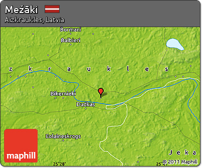 Physical Map of Mežāki