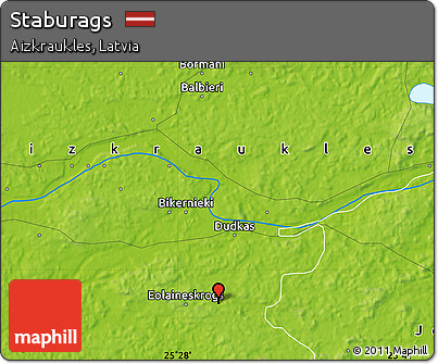 Physical Map of Staburags