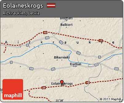 Shaded Relief Map of Eolaineskrogs