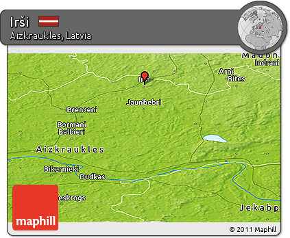 Physical Panoramic Map of Irši