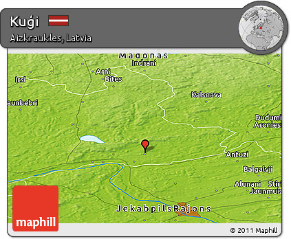 Physical Panoramic Map of Kuģi