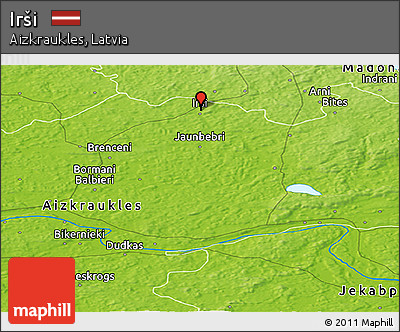 Physical Panoramic Map of Irši