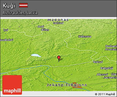 Physical Panoramic Map of Kuģi