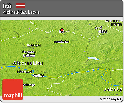 Physical Panoramic Map of Irši
