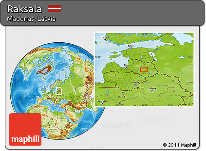 Physical Location Map of Raksala