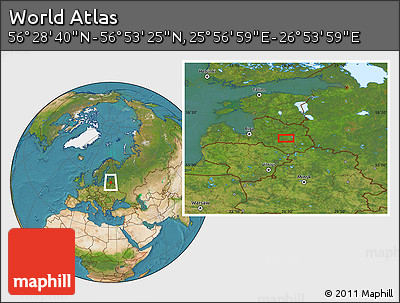 Satellite Location Map of the Area around 56° 41' 3" N, 26° 25' 29" E