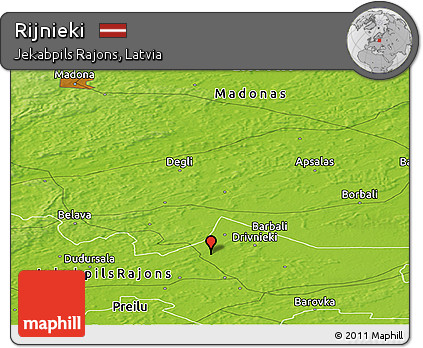 Physical Panoramic Map of Rijnieki